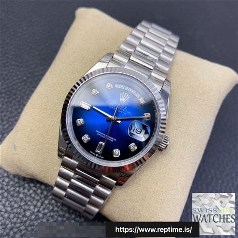 rolex day date blue dial sapphire crystal replica